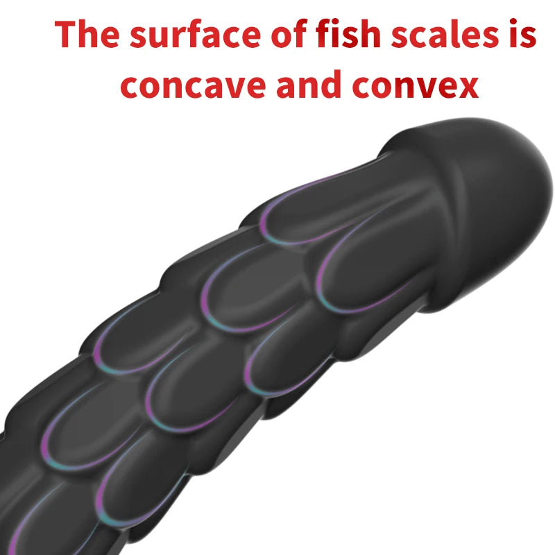 Black fish scales Dildo