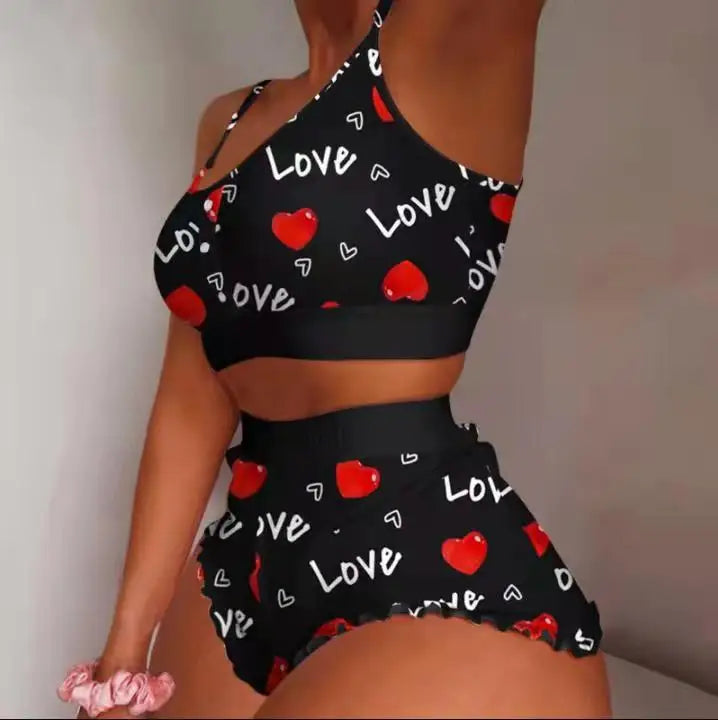 2 Pieces Set Pajama Shorts