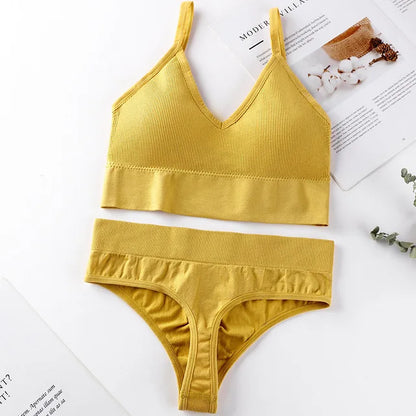 French Backless Push Up Underwear Set