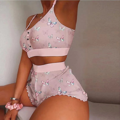 2 Pieces Set Pajama Shorts