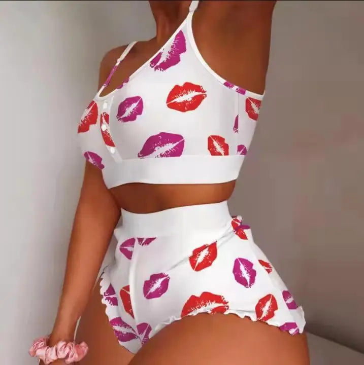 2 Pieces Set Pajama Shorts