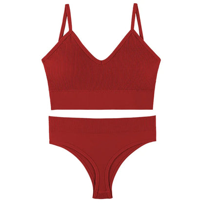 French Backless Push Up Underwear Set