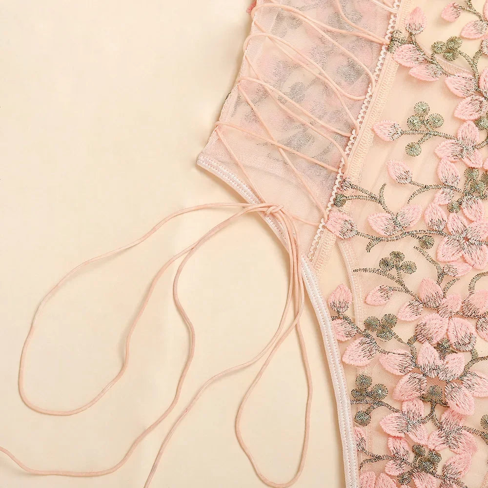 Lace See Through Bodysuit