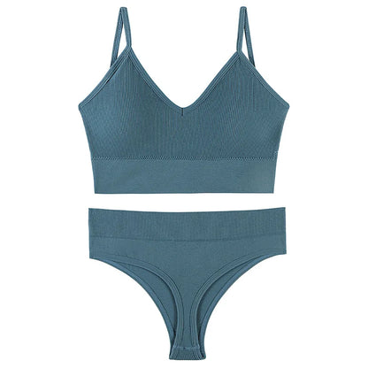 French Backless Push Up Underwear Set
